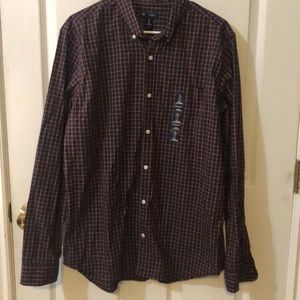 Men’s long sleeve plaid shirt